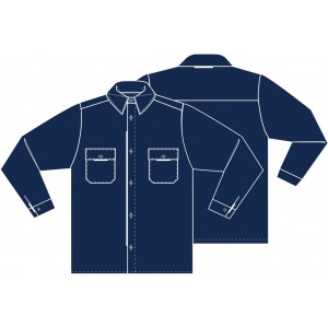 CAMISA HR TRABALHO AB/BOTAO C/M AZ ESCURO * CAMISA HR TRABALHO AB/BOTAO C/M AZ ESCURO *